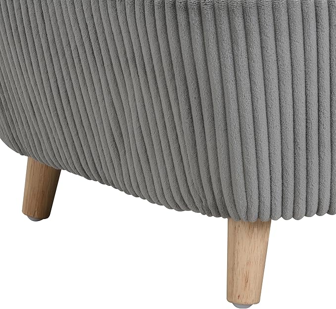 Vinsetto Elevated Dog Bed Frame for Small Dogs, Corduroy Pet Couch with Rubber Wood Legs and Supportive Foam, Easy Assembly, 30.25" L x 21.75" W x 14" H, Gray