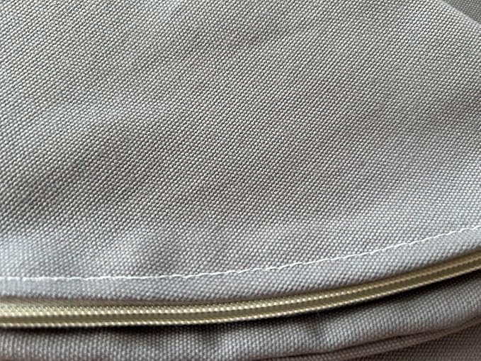 Organic Cotton Canvas Dog Bed: Removable Cover, Natural Fill - Made in USA (Blue Gray, X Small 18" x 6" inches)