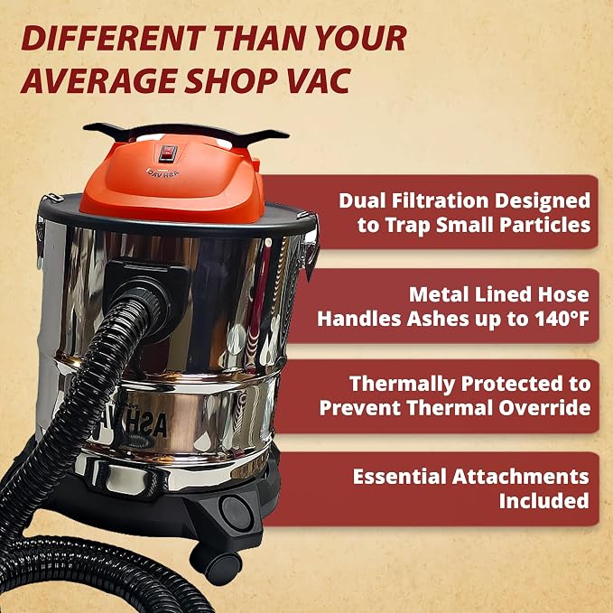 Pellethead Ash Vault Pro | 10-Amp Ash Vacuum