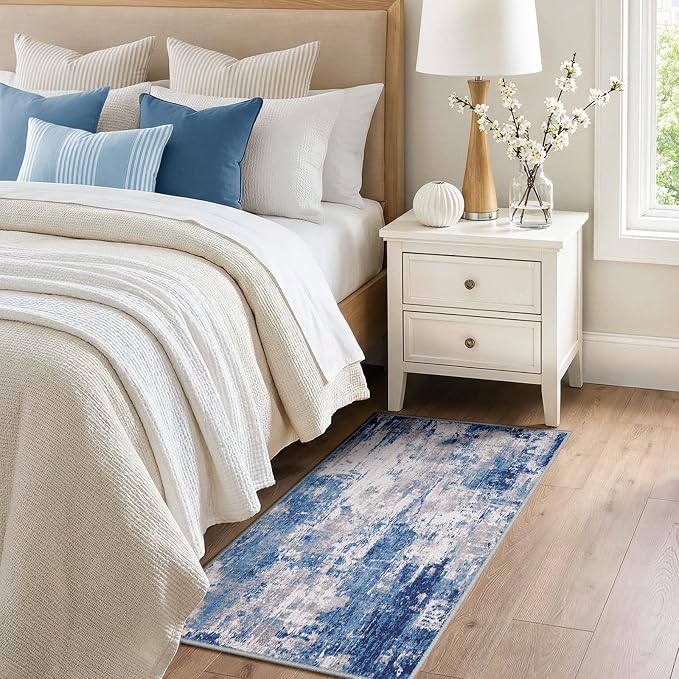 RELEANY Washable Area Rugs 2'x4' Non-Slip Modern Abstract Soft
