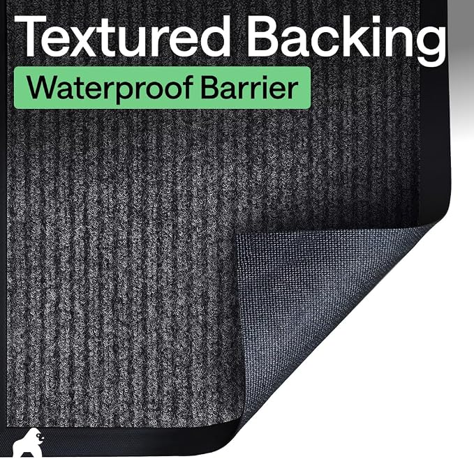 GORILLA GRIP Waterproof Traffic Guard Door Mat, Heavy Duty Entryway Mats