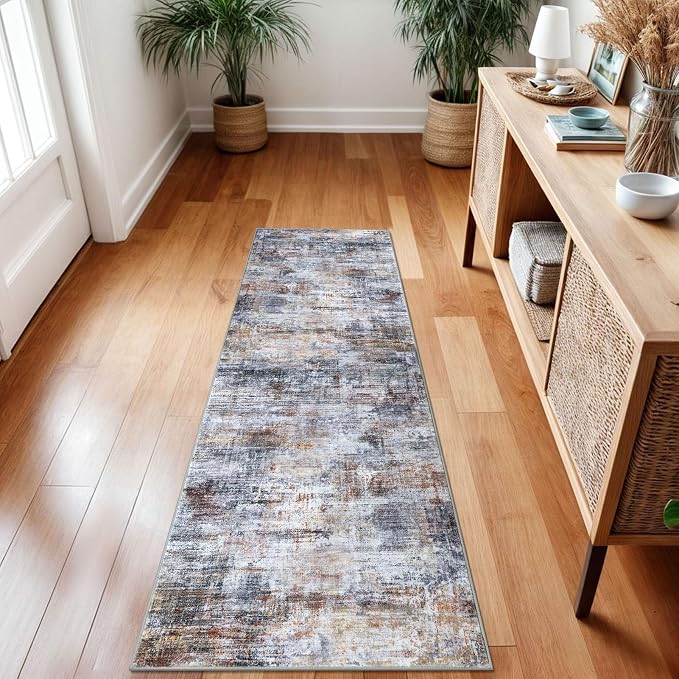 IOHOUZE Abstract Runner Rug 2x7 Ft Washable Runners