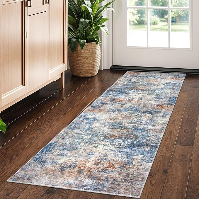 IOHOUZE Abstract Runner Rug 2x5 Ft Washable Runners