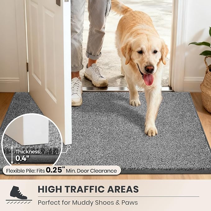 PURRUGS Easy Care Area Rug 4.5ft x 7ft, Non-Slip Washable Entryway Rug