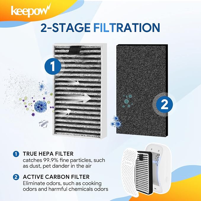 KEEPOW DSTx HEPA +Carbon Filters Replacement Compatible