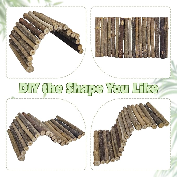 kathson Bearded Dragon Tank Accessories Kit, Reptile Hide Wooden Bridge Terrarium Liner Hammock Jungle Climber Vines Leaves Tweezer and Plant Reptile Habitat Decor for Chameleon Lizards Gecko Snakes