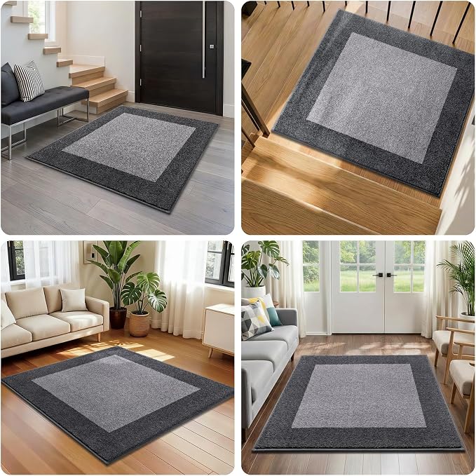 Washable Area Rug 36" x 36", Non Slip Kitchen Rug