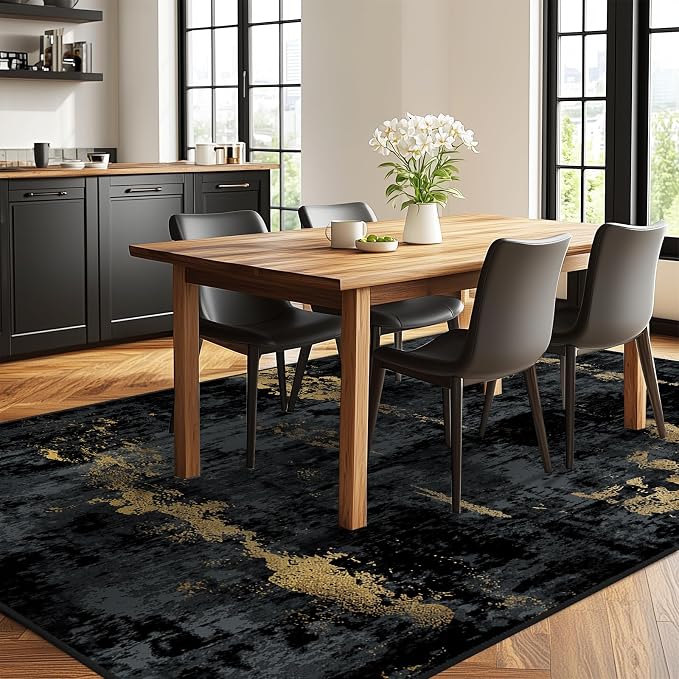 RELEANY Washable Area Rugs 10'x12' Non-Slip Modern Abstract Soft