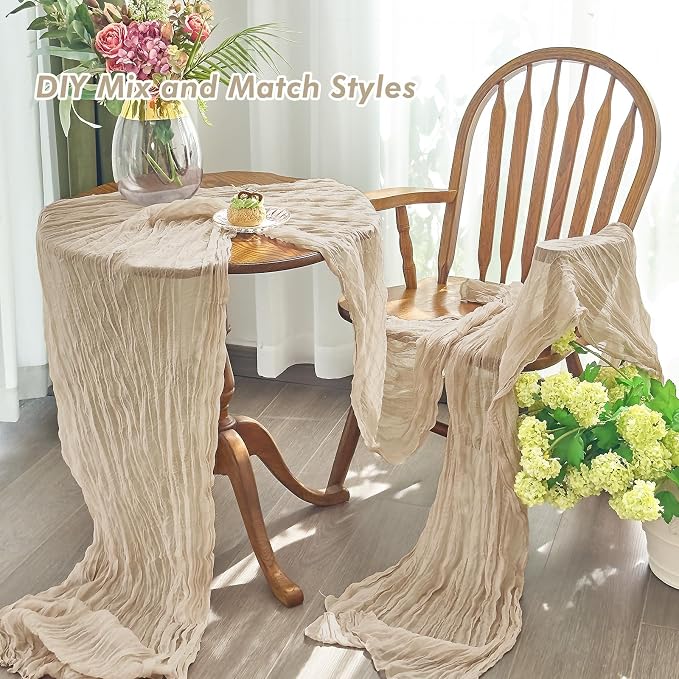 IVAPUPU Nude Table Runner 120 Inches