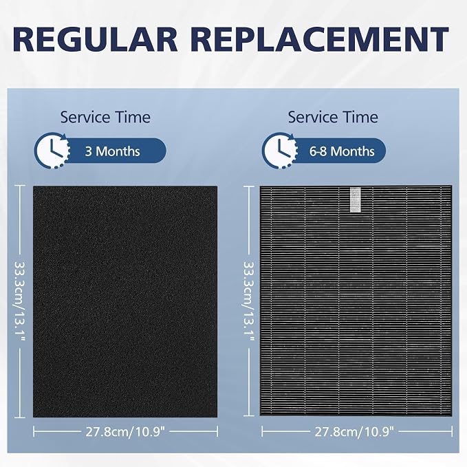 2 Pack C545 HEPA Smoke Replacement Filter S Compatible
