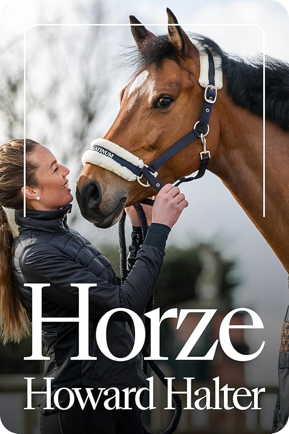 HORZE Howard Soft Fleece Padded Adjustable Polyester Horse Halter - Peacoat Dark Blue - Shetland