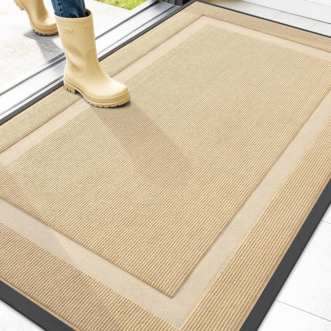 OLANLY Front Door Mat Indoor Outdoor Entrance, Waterproof All-Season,