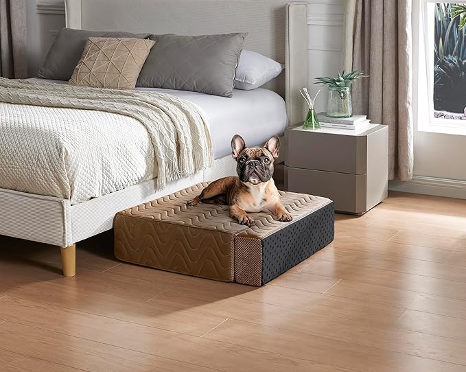 Dog Stairs for Bed, Dog Steps for High Bed, Pet Steps for Small Dogs and Cats, Non-Slip Balanced Pet Ramp Indoor