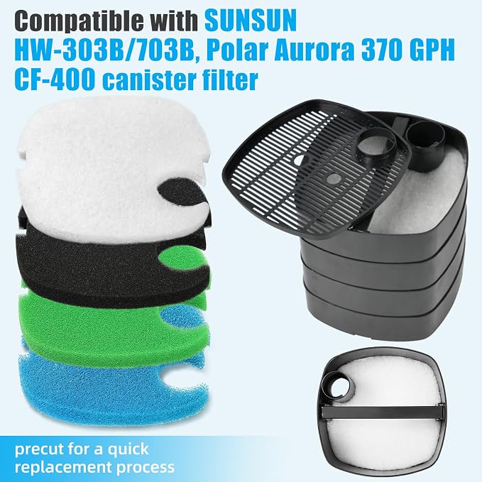 AQUANEAT 16 pcs Replacement Canister Filter Pads Compatible