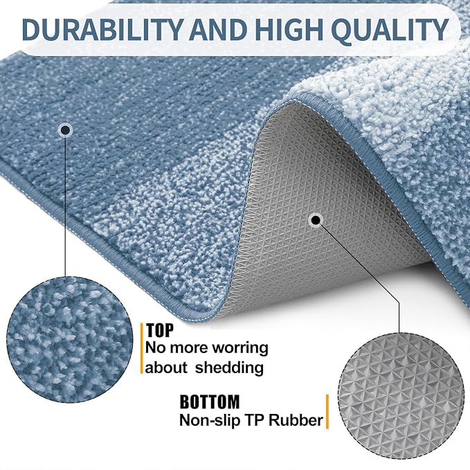 Kitinjoy Indoor Outdoor Door Mat, 32x20 Non-Slip Absorbent Dirt Trapper