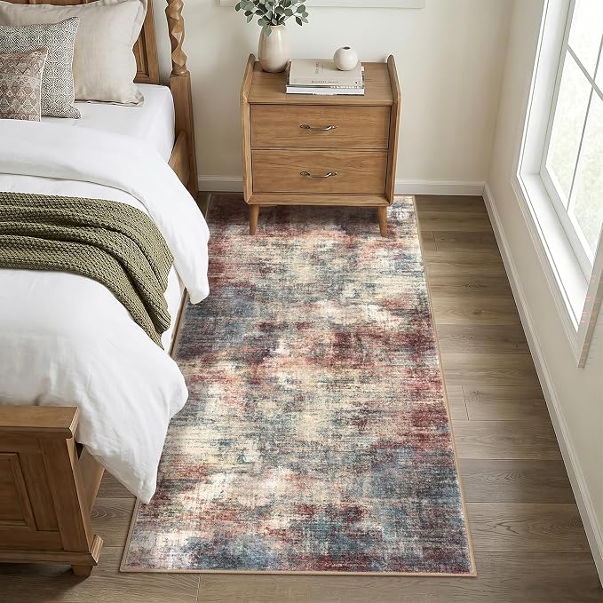 IOHOUZE Abstract Runner Rug 3x7 Ft Washable Runners