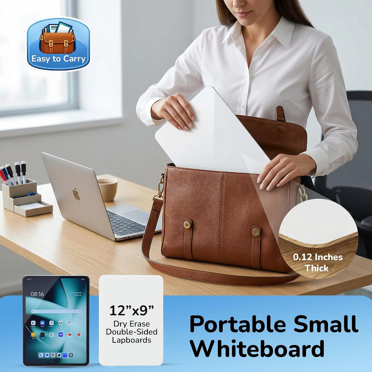 26 Pack Dry Erase Lapboards 12" x 9" - Bulk Mini White Boards for Students