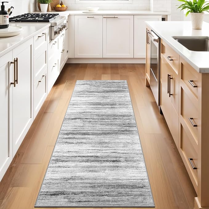 3x8 Washable Runner Rug for Family: Easy-to-Clean Runners for Hallway Entryway