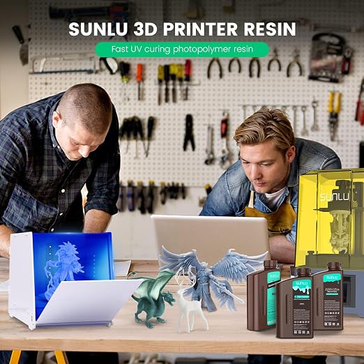 SUNLU 3D Printer Resin 4kg, Fast Curing Standard 3D Resin