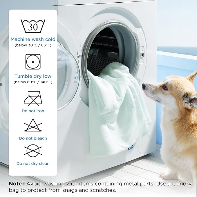 Bedsure Cooling Blanket for Large Dogs with Breathable Air-Core Fill Q-MAX>0.4 - Dog Cooling Mat Soft, Lightweight Pet Cat Throw Cold Blanket Washable for Summer, Pale Jade, 40x50