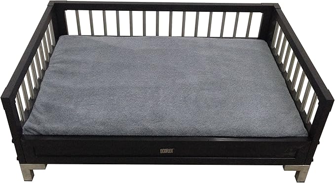 New Age Pet ecoFLEX Manhattan Raised Dog Bed w/Removable Cushion, X-Large, Espresso