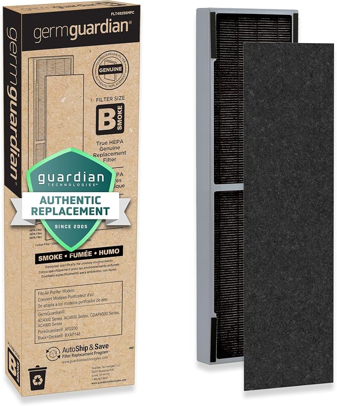 GermGuardian Air Filter B Genuine Smoke Clear HEPA Replacement Air Purifier