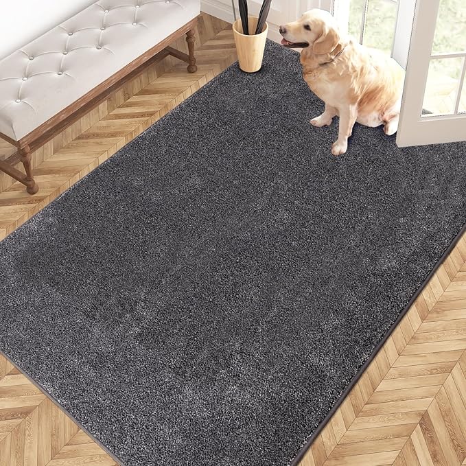 PURRUGS Easy Care Area Rug 4ft x 6ft, Non-Slip Machine Washable Entryway Rug