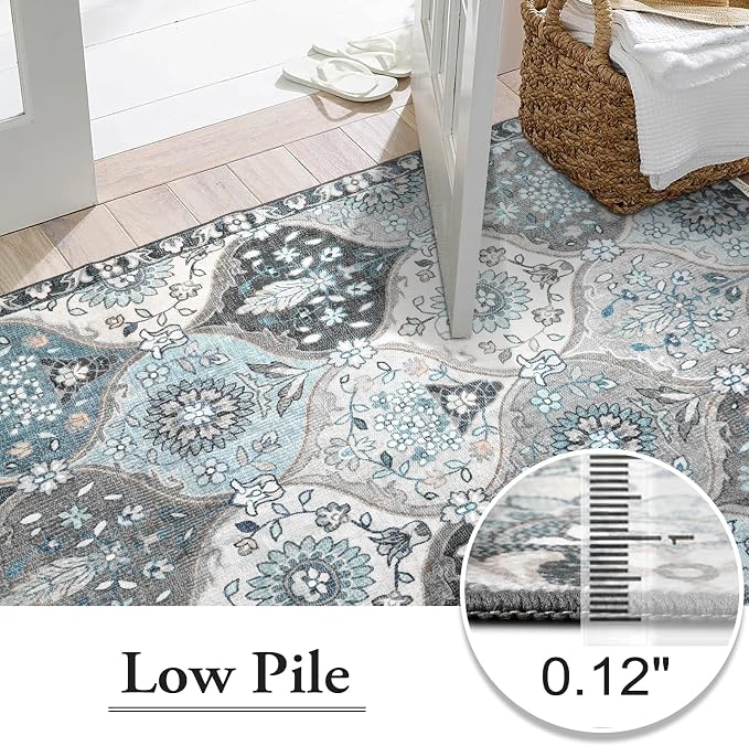 Lahome Moroccan Trellis Washable Rugs 9x12, Soft 9x12 Area Rug