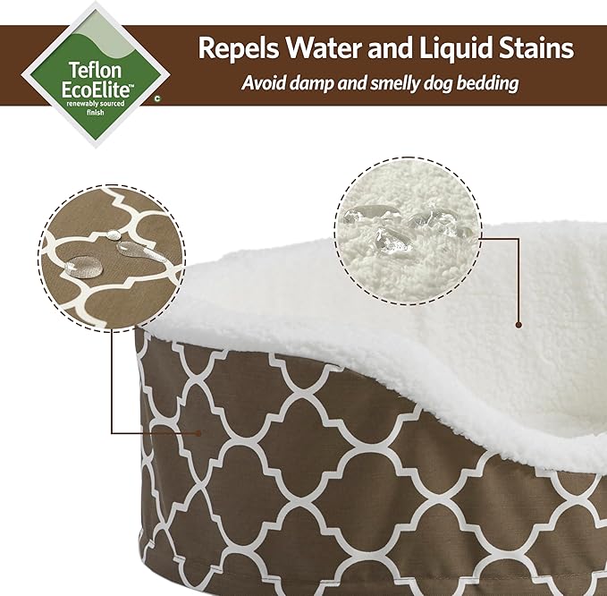 MidWest Homes for Pets Orthoperdic Egg-Crate Nesting Pet Bed w/ Teflon Fabric Protector, Medium Brown