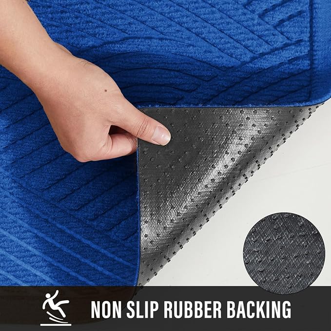 HIYARD Sturdy Front Door Mat, Absorbent Muddy Dirt Resist Welcome Door Mats
