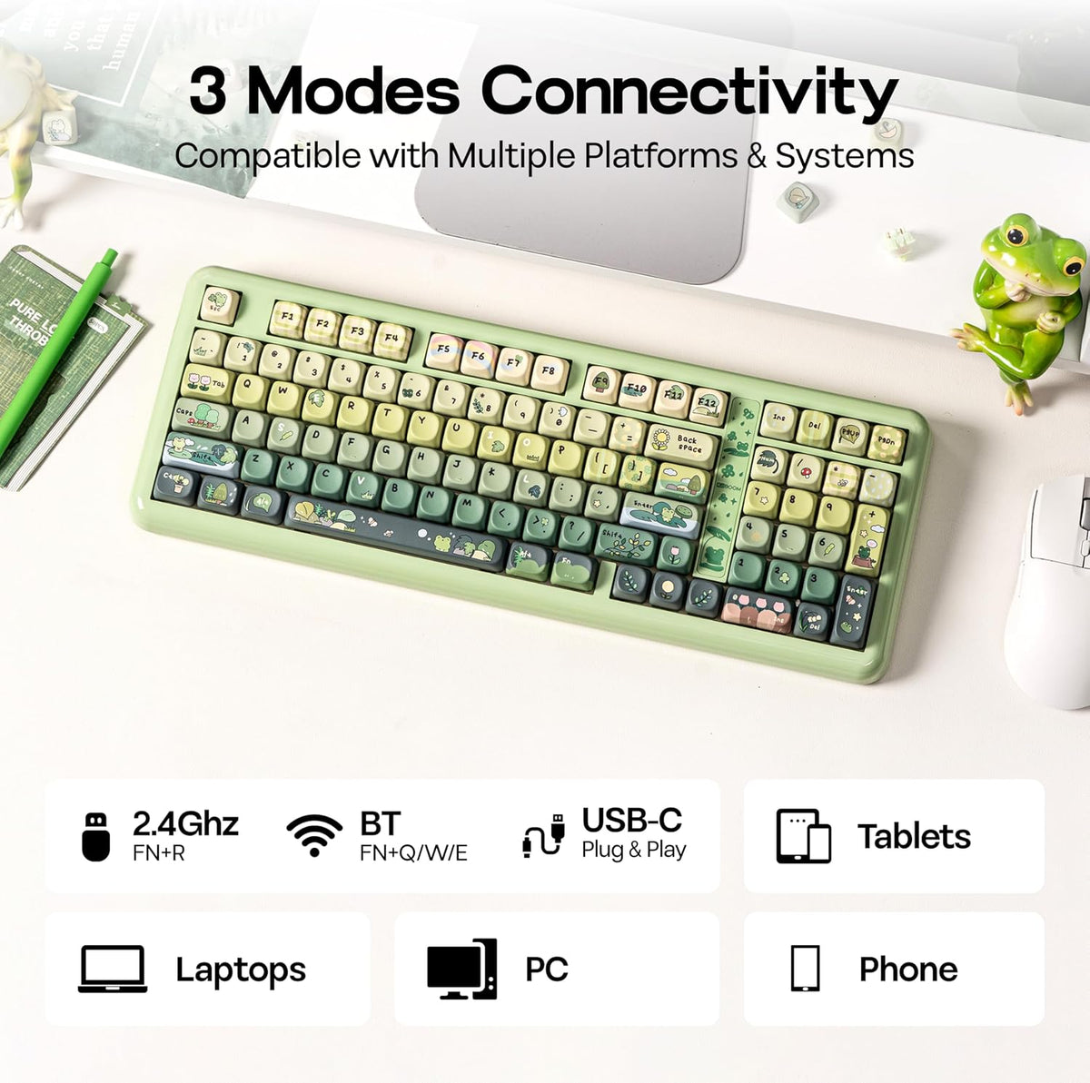 KiiBoom Phantom98 Lite 96% Wireless Mechanical Gaming Keyboard, VIA Custom