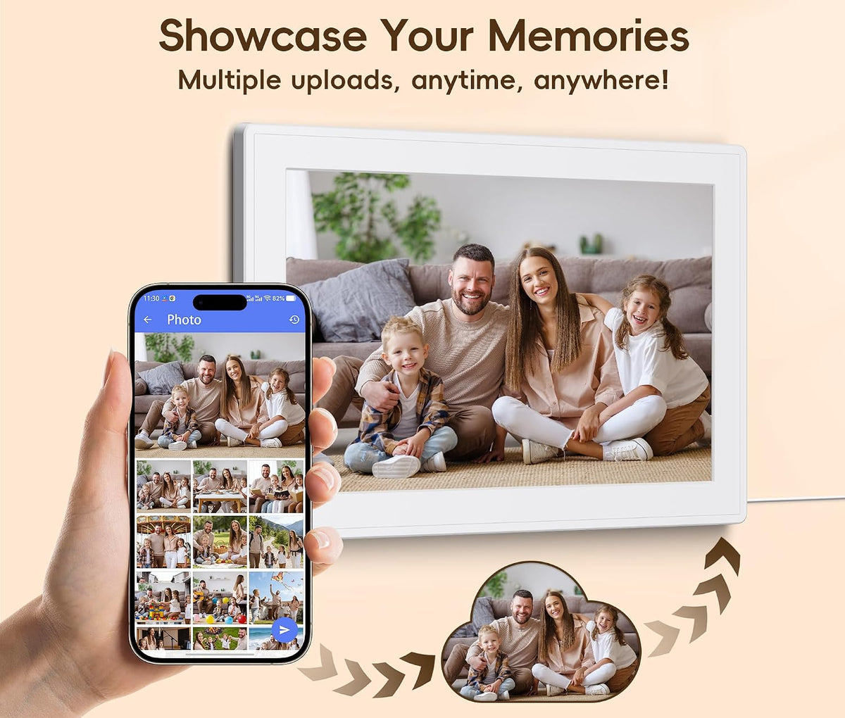 Digital Calendar, 15.6-inch Smart Digital Wall Planner & Chore Chart | No Subscription Touchscreen Family Organizer for Schedules, Meal Planning, Photo Display, Desk & Wall Mount | Gift for Women, Men & Families
