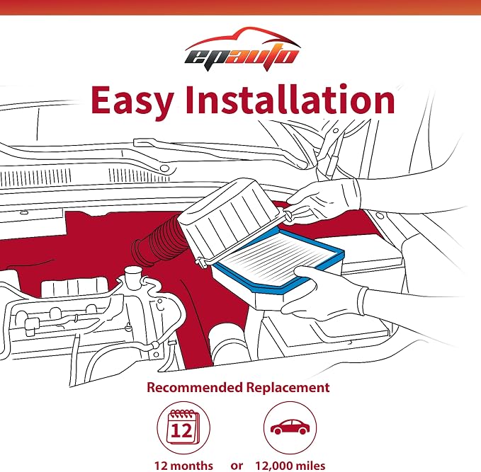 EPAuto GP934 Engine Air Filter Replacement