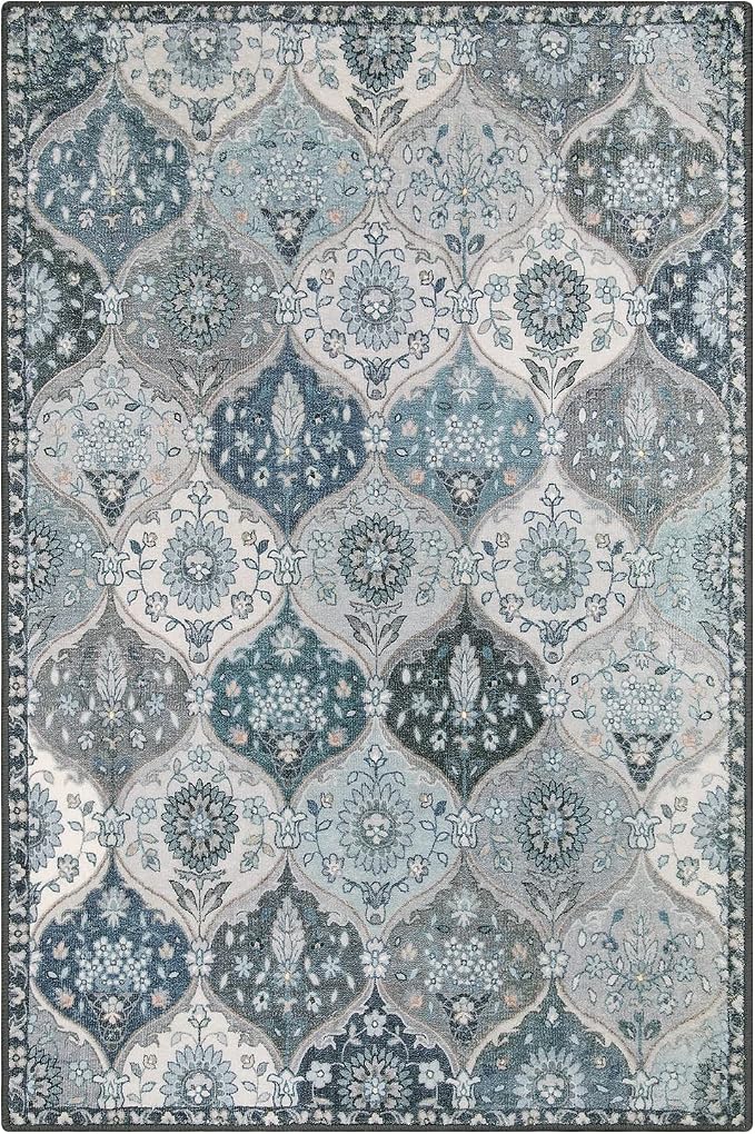 Lahome Moroccan Machine Washable Area Rugs, 4x6 Rug