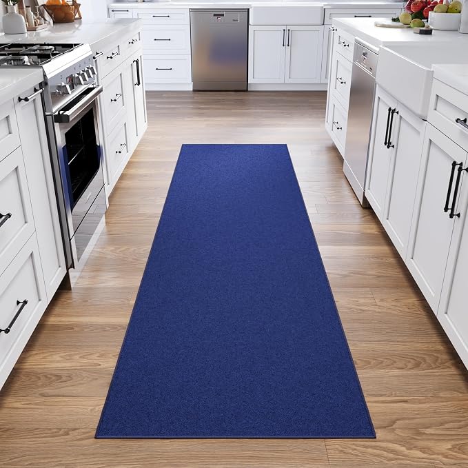 Ottomanson Hallway Runner Rug 2'7" x 9'10" Non Slip Solid Area Rugs Easy to