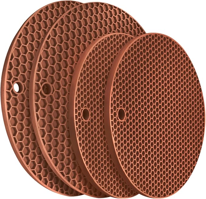 Silicone Trivets for Hot Dishs, 7 Inch & 9 Inch Heat Resistant Silicone Hot