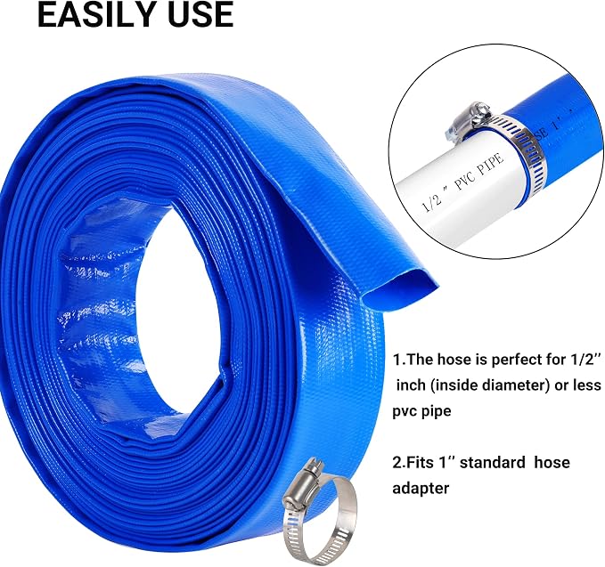 1" x 100 FT Pool Backwash Hose,