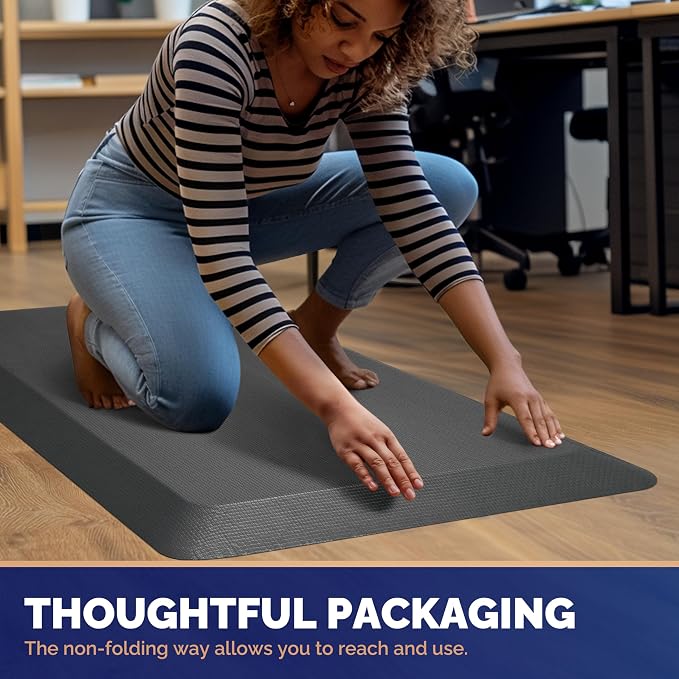 FEATOL Anti Fatigue Mat for Standing, 9/10 Extra Thick Ergonomic Standing Desk