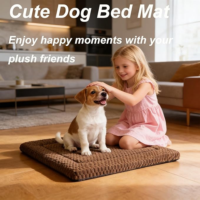Dog Bed Mat - Reversible Dog Crate Bed Mats, Soft & Breathable Kennel Pad, Durable Crate Bed for Small Medium Large Dogs & Cats