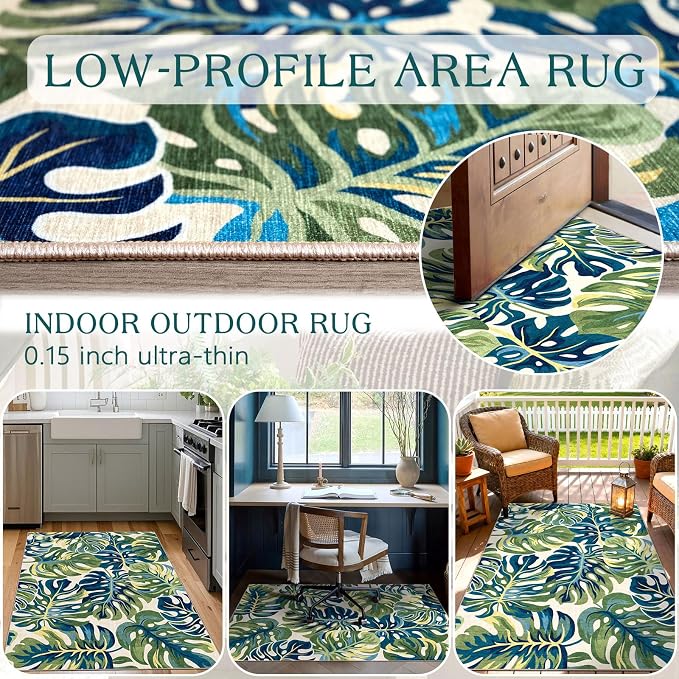 3x5 Botanical Entry Rug