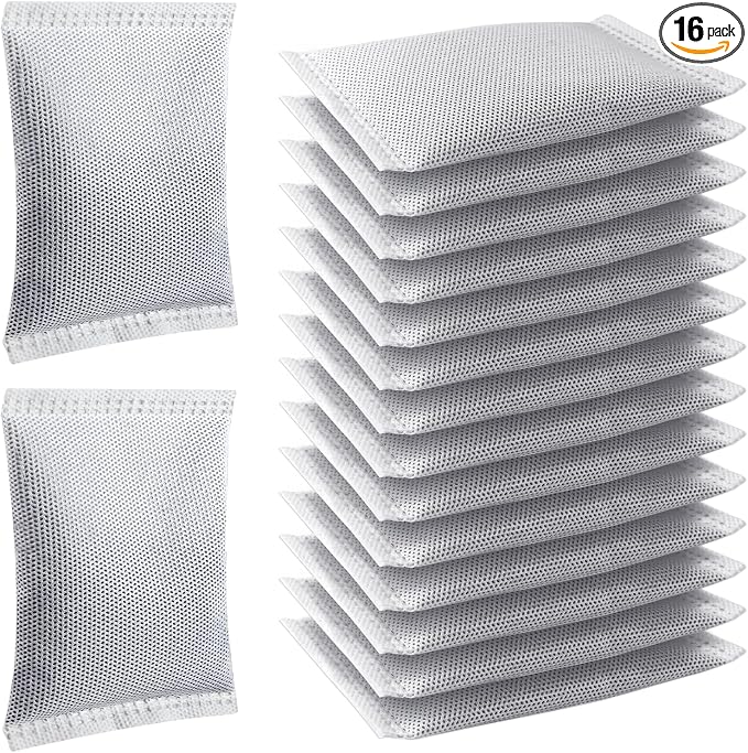 16 Pcs Activated Charcoal Odor Absorbing Filter Refills, Compatible