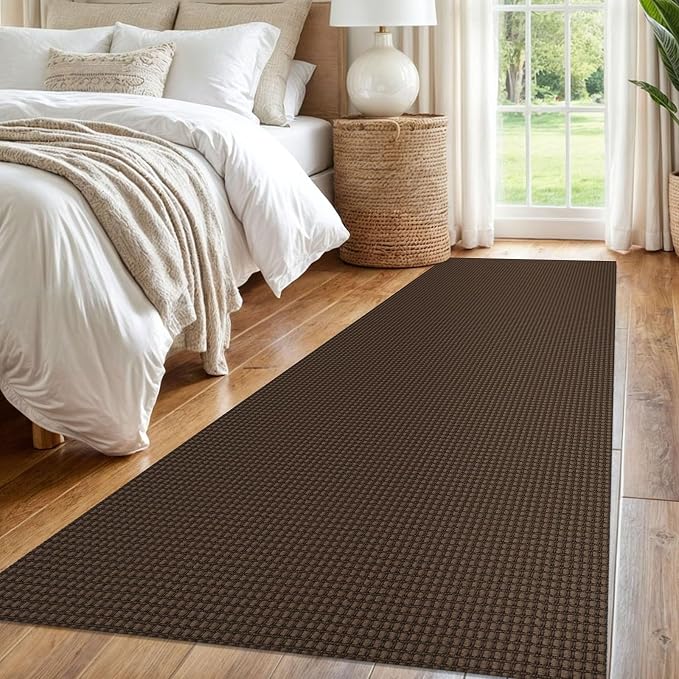 IOHOUZE Washable Runner Rug 3x8 Non Slip Rubber Backed Wide Hallway Runner