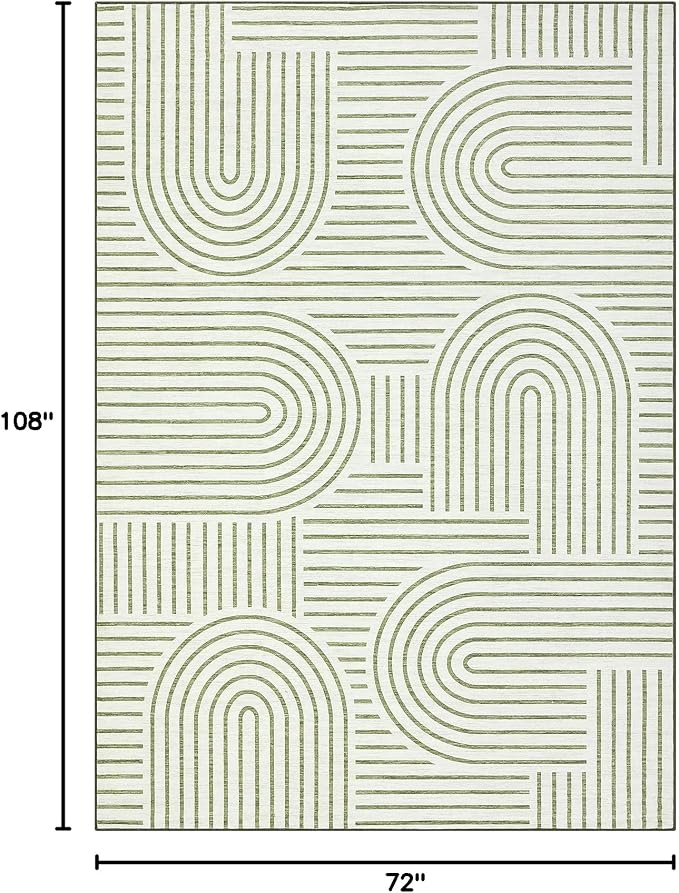 ROYHOME Washable Rug 6x9 Area Rugs