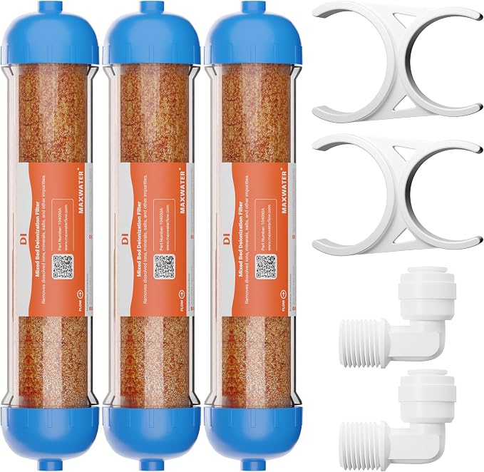 Mixed Bed Ion Exchange Aquarium Filter Resin 0 PPM RO DI Refillable Housing