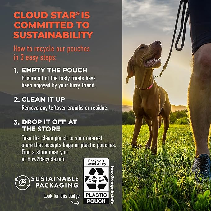 Cloud Star Wag More Bark Less Sliders Dog Treats, Beef Cheeseburger 8 oz. Bag