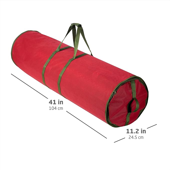 ZOBER Round Christmas Gift Wrapping Paper Organizer Storage