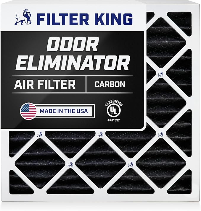 Filter King 23.5x25x1 Air Filter | 4-PACK | Carbon MERV 8 HVAC Pleated A/C