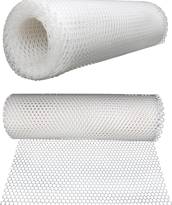 Plastic Wire Mesh Fence, Fencing Chicken Wire Fence with 1.8cm/0.7in Mesh Holes, for Pet Fencing Garden Balcony Grass Protection Farm Crafts(Size:Mesh 0.7in-3.3ft Wx33ft L,Color:White)