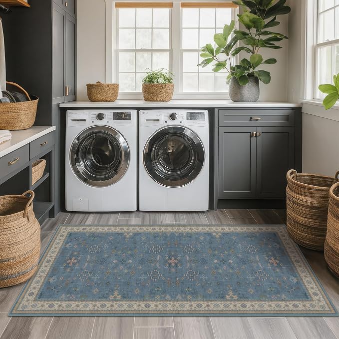 Hazo Haus Boho 2x5 Kitchen Rugs Non Slip