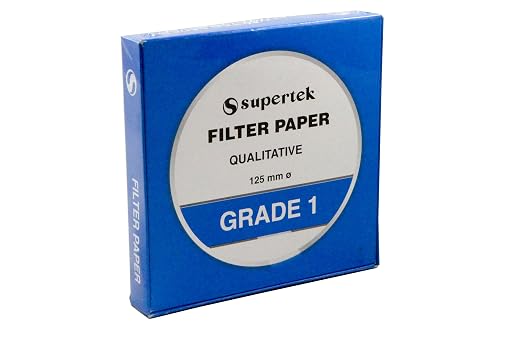 Filter Paper, Qualitative, Grade 1, 125 mm Pack of 100 Sheets